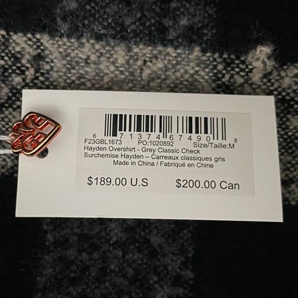 *SOLD* Hatley Hayden Overcoat Shacket, Grey Classic Plaid Check - Picture 10 of 10